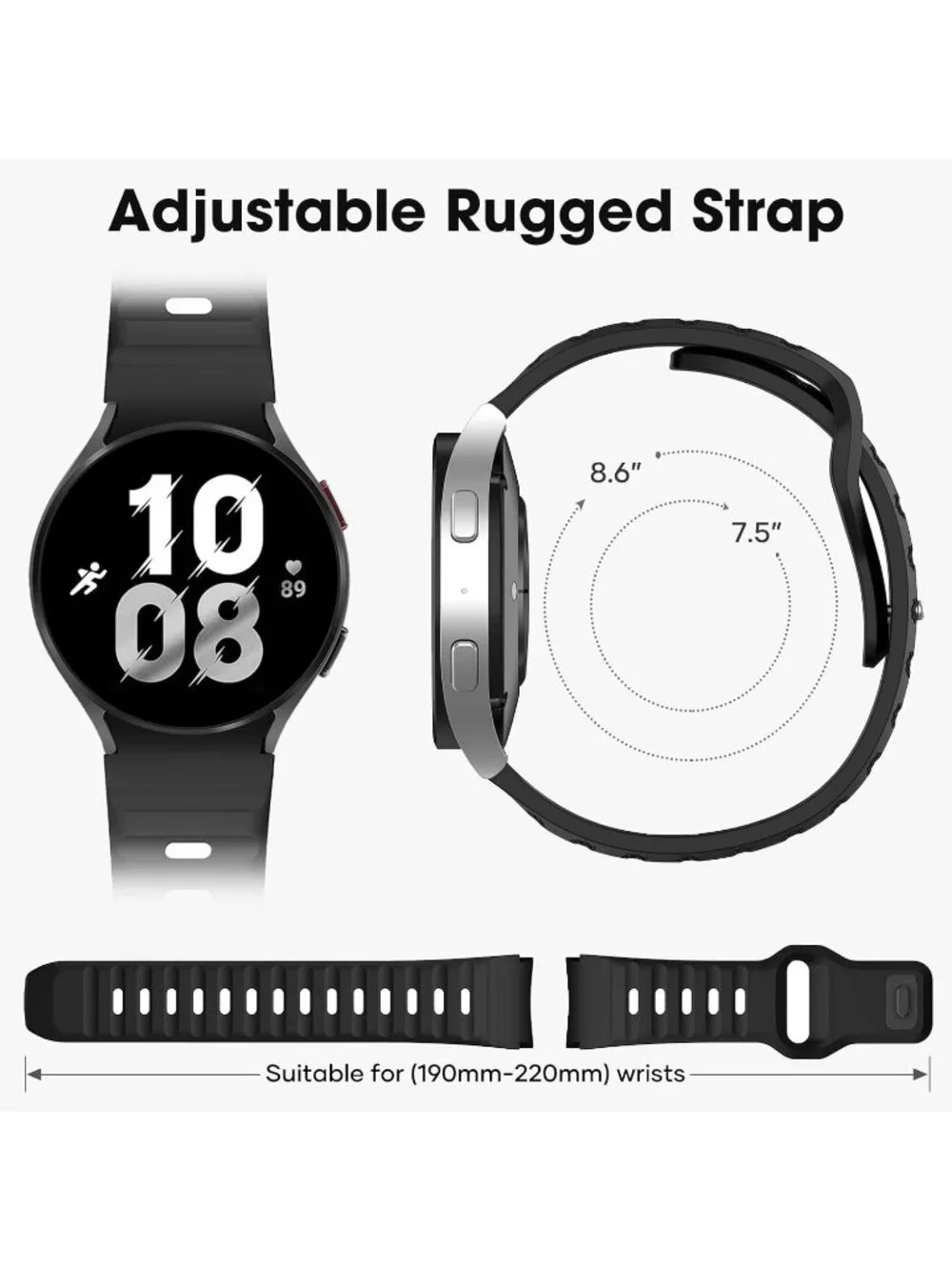 Men's Green Analog Sport Strap Silicone Replacement Samsung Galaxy Classic Watch